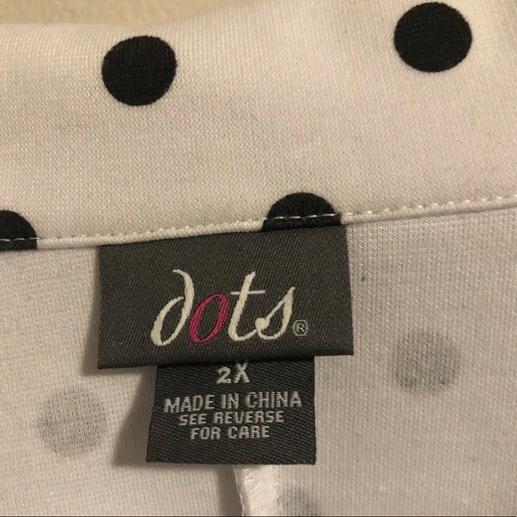 Dots cropped 3/4 puff sleeve polka dot blazer - Picture 7 of 7